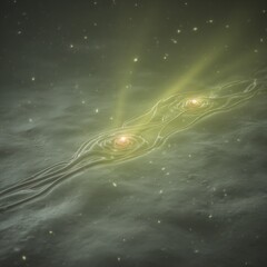Wall Mural - Cosmic ripples, light bursts