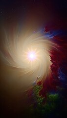 Wall Mural - Cosmic swirl with vibrant colors
