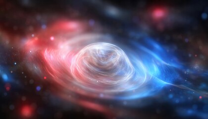Wall Mural - Cosmic swirling nebula with central object