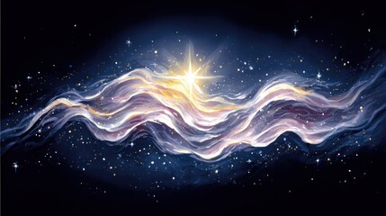 Wall Mural - Cosmic waves of light; celestial energy