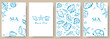 © T. Lusin - Modern Cute Sea Banner, Poster or Background with Doodle Hand Drawn Marine Sea Shell. Trendy Elegant Seashell Wedding Birthday Invitation Greeting Card Template. Vector Design Concept Sketch Style.
