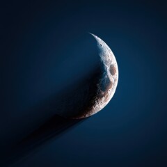 Wall Mural - Crescent moon bathed in twilight