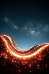 Wall Mural - Cosmic fiery waves