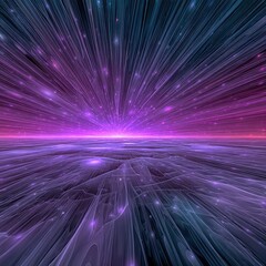 Wall Mural - Cosmic landscape radiating light