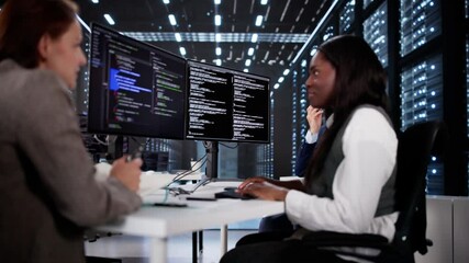 Wall Mural - african programmer developing code methodologies