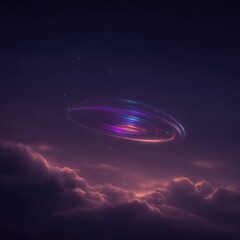 Wall Mural - Cosmic ring above clouds