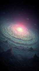 Wall Mural - Cosmic swirling galaxy