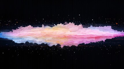 Wall Mural - abstract vhs glitch texture with static patterns