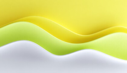Wall Mural - abstract wave background with yellow green and white hues
