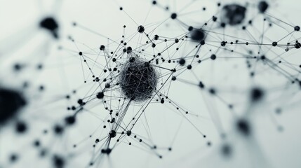 Wall Mural - futuristic brain concept illustration showcasing neural network connections and digital innovation r