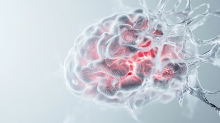 Wall Mural - futuristic brain concept illustration showcasing neural network connections and digital innovation r