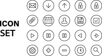 Versatile Icon Set Downloadable EPS Vector Icons for Web and App Design