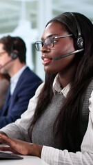 Wall Mural - customer care center support team