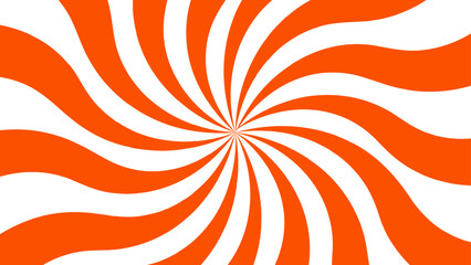Fototapete - Abstract Geometric Orange diagonal radial summer sunshine explosion energy with sunlight sunrise sunbeam and sunburst. Spiral radial striped backdrop design. Suitable for comic designs, invitations.