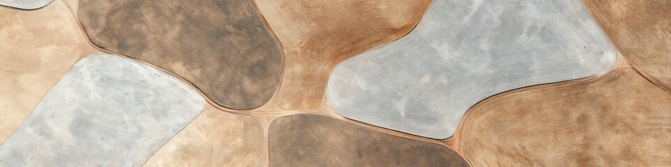 Aufkleber - Geometric Aerial View of Strategic Wheat Allocation Fields with Minimalist Design for Modern Agricultural Space Optimization and Sustainable Farming