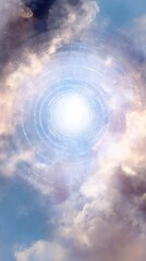 Leinwandbilder - Radiant Quantum Bit Surrounded by Circular Data Patterns and Energy Waves in Futuristic Microscopic Computing Design for Digital Innovation