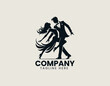 © Dawi Firdaus - Stylish Couple Dancing Passionately Energetic Love Dynamic Vector Logo Design