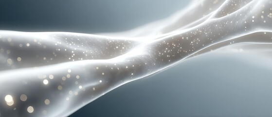 Aufkleber - Quantum Network Visualization with Light Streams and Particle Effects - Scientific Communication and Computational Physics Trend in Tech Research