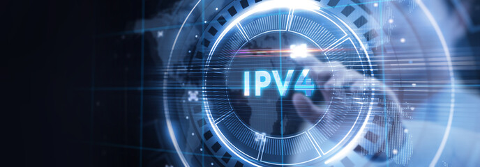 Business, Technology, Internet and network concept. IPV4 abbreviation. Modern technology concept.