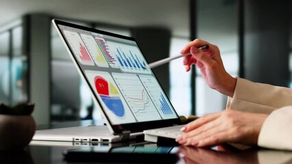 Fototapete - Data Analyst Using Data Analytics KPI