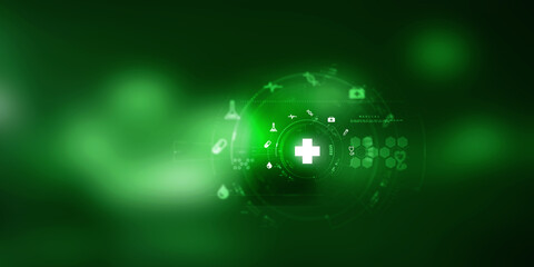2D illustration medical structure background