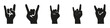 © sweet_mellow - Rock Hand Gesture Icons Set. Music and Entertainment Symbol Collection. Isolated Vector Illustration