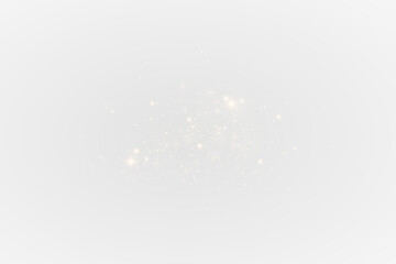 Wall Mural - shimmering golden dust overlay with bokeh and sparkles – transparent christmas light png texture, br