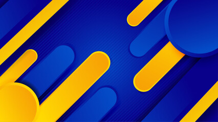 Wall Mural - illustration vector graphic of abstract background blue and yellow