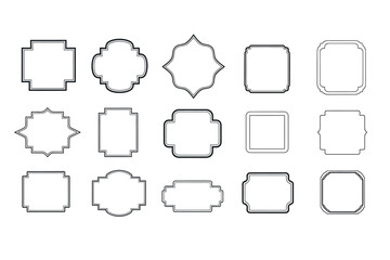 diverse frame border collection editable stroke weight design set