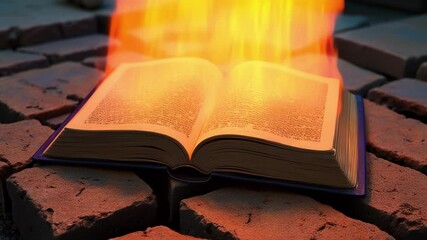 Poster - Mysterious Glowing Book with Ancient Knowledge and Ethereal Light Perfect for Fantasy Magic