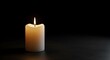 © Advance Creation - Simple white candle flame light on dark background