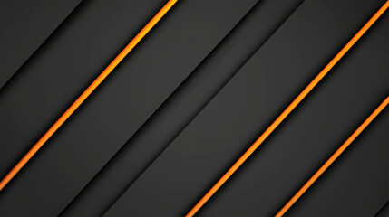 Wall Mural - abstract dark background with slanted orange lines creating a modern texture design