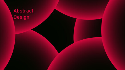 Leinwandbilder - Abstract Red background with Dynamic circle shapes composition with gradients. Geometric red geometric shapes for poster, certificate, presentation, landing page. Red circle lines glowing light 
