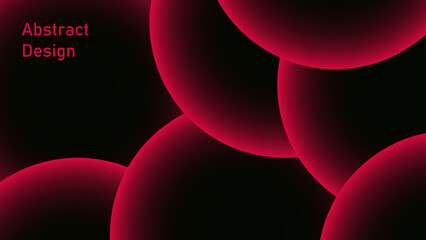 Leinwandbilder - Abstract Red background with Dynamic circle shapes composition with gradients. Geometric red geometric shapes for poster, certificate, presentation, landing page. Red circle lines glowing light 