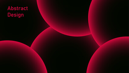 Leinwandbilder - Abstract Red background with Dynamic circle shapes composition with gradients. Geometric red geometric shapes for poster, certificate, presentation, landing page. Red circle lines glowing light 