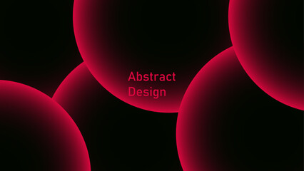 Leinwandbilder - Abstract Red background with Dynamic circle shapes composition with gradients. Geometric red geometric shapes for poster, certificate, presentation, landing page. Red circle lines glowing light 