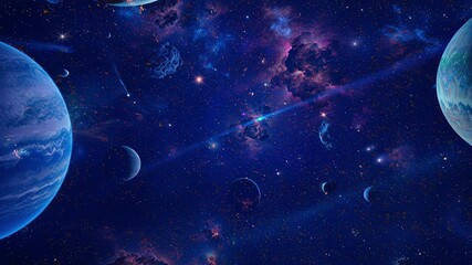 Wall Mural - Cosmic wonders planets nebulae starscape