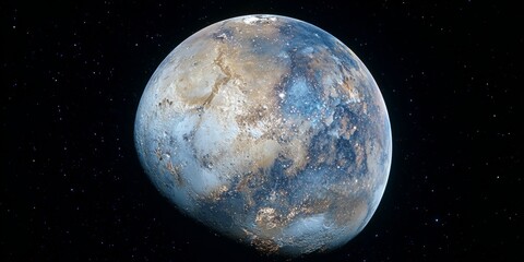 Wall Mural - a stunning view of planet mars with its red terrain, vast landscapes, and mysterious atmosphere.