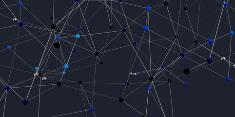Aufkleber - Stock photo of an abstract network connection visualization.  Ideal for tech, business, and communication concepts.