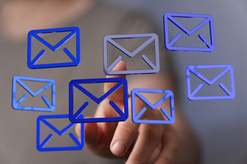 Poster - Efficiently handle numerous emails. Streamline your inbox with our digital solution.