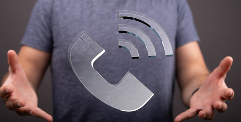 Poster - Simple and fast contact.  Wireless communication for easy connection.