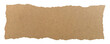 © ShafiqGFX - Brown paper torn ripped message background. Piece of scrap cardboard on transparent.