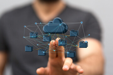 Aufkleber - Secure cloud storage.  Access and manage files easily. Reliable data backup and efficient collaboration.