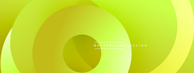 Poster - Abstract yellow background. Overlapping circles create dynamic visual effect. Gradient shades offer modern aesthetic. Simple, clean design.