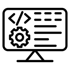 Vector Design Website Coding Icon Style