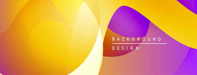 Aufkleber - Abstract colorful shapes overlap. Gradient transitions create vibrant visual effect. Modern design suitable for backgrounds, presentations.