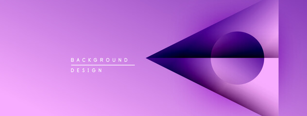 Aufkleber - Abstract purple design features geometric shapes, gradients, smooth transitions. Modern background suitable for digital projects.