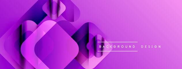 Aufkleber - Abstract purple layers create dynamic geometric pattern. Modern design suitable for backgrounds, presentations, branding. Smooth gradients enhance visual appeal.