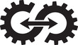 © Emamuldesigns - DevOps Integration Icon. Gear Arrows Automation Symbol Vector