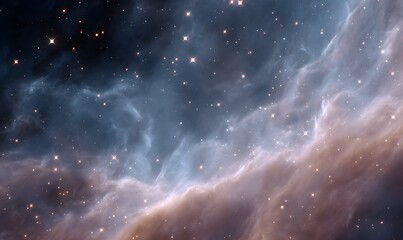 Wall Mural - dramatic close-up of a dusty nebula, generative ai